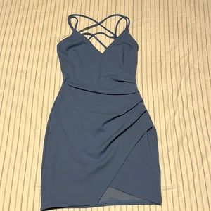 Windsor Light Blue Petite Mini Dress